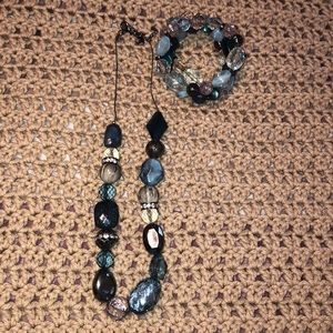 Aqua Necklace and Bracelet Set!